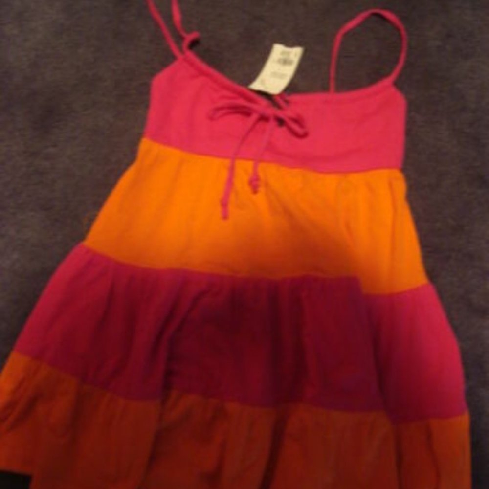 New Kyds Orange Pink Twirl Dress Size 4T